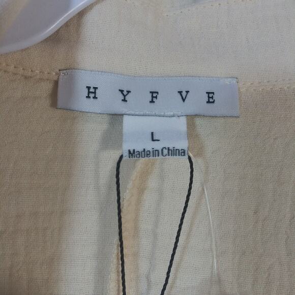 Hyfve Layered With Love Cream Natural Neutral Classic Jacket Size L - Picture 5 of 11